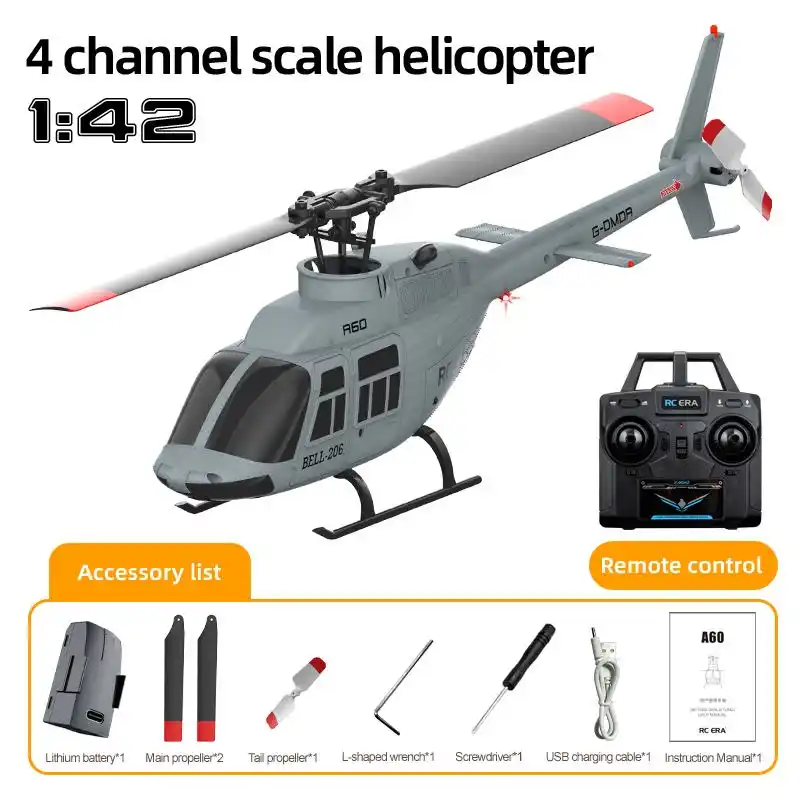 RC ERA ERA A60 RC Plane Helicopter 2.4G 6-Axis Gyroscope 6CH Optical Flow Altitude Hold